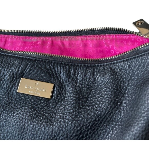 Kate Spade New York Town Road Aurelia Black Pebbled Leather Shoulder Bag READ - Picture 11 of 12